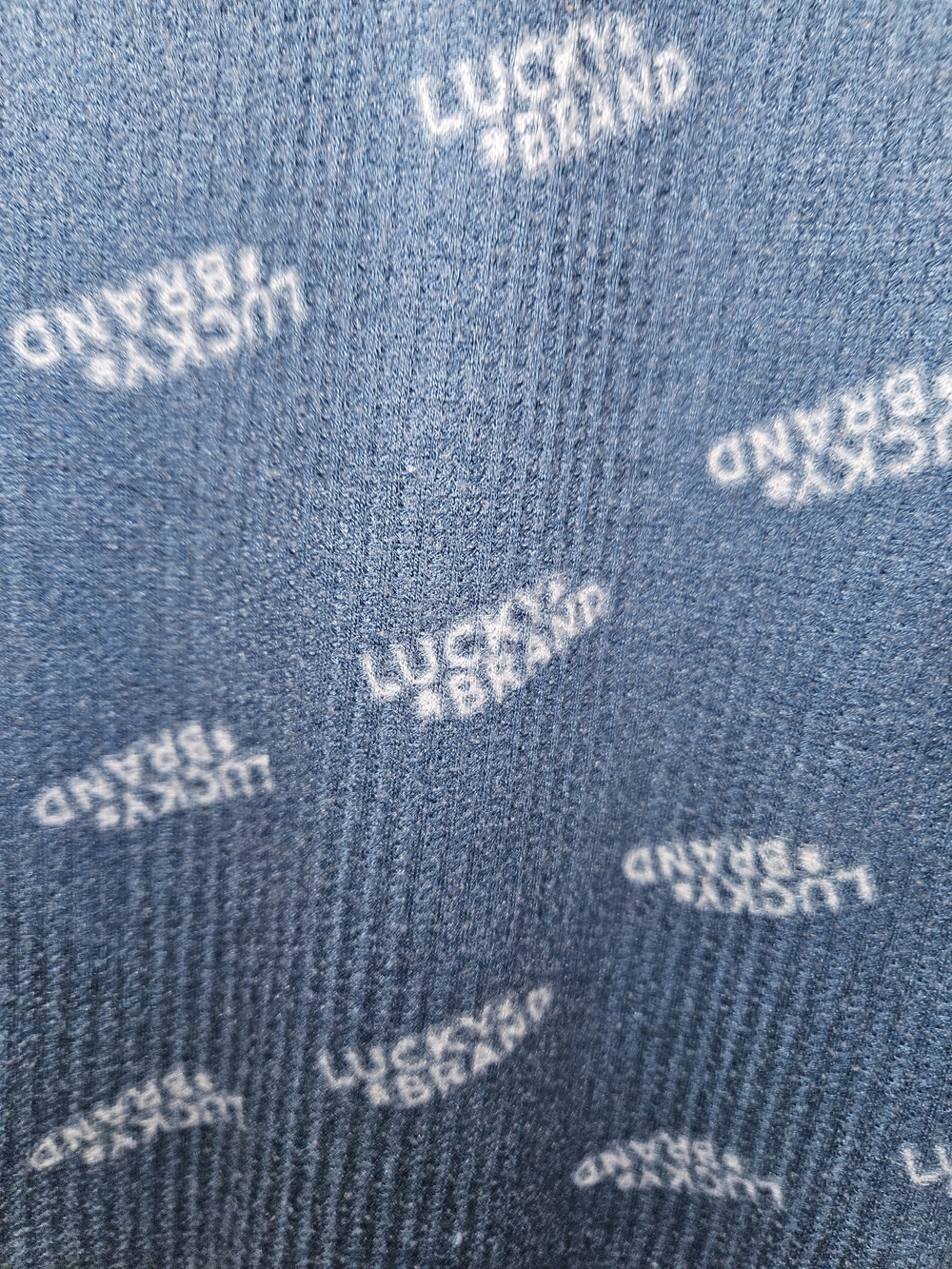 Lucky Brand Blue Knit Logo Lounge Pants - Picture 2 of 6